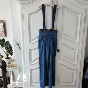 Pilcro Blue Denim Women Jeans Overalls